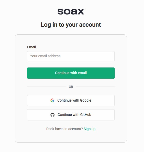 SOAX login