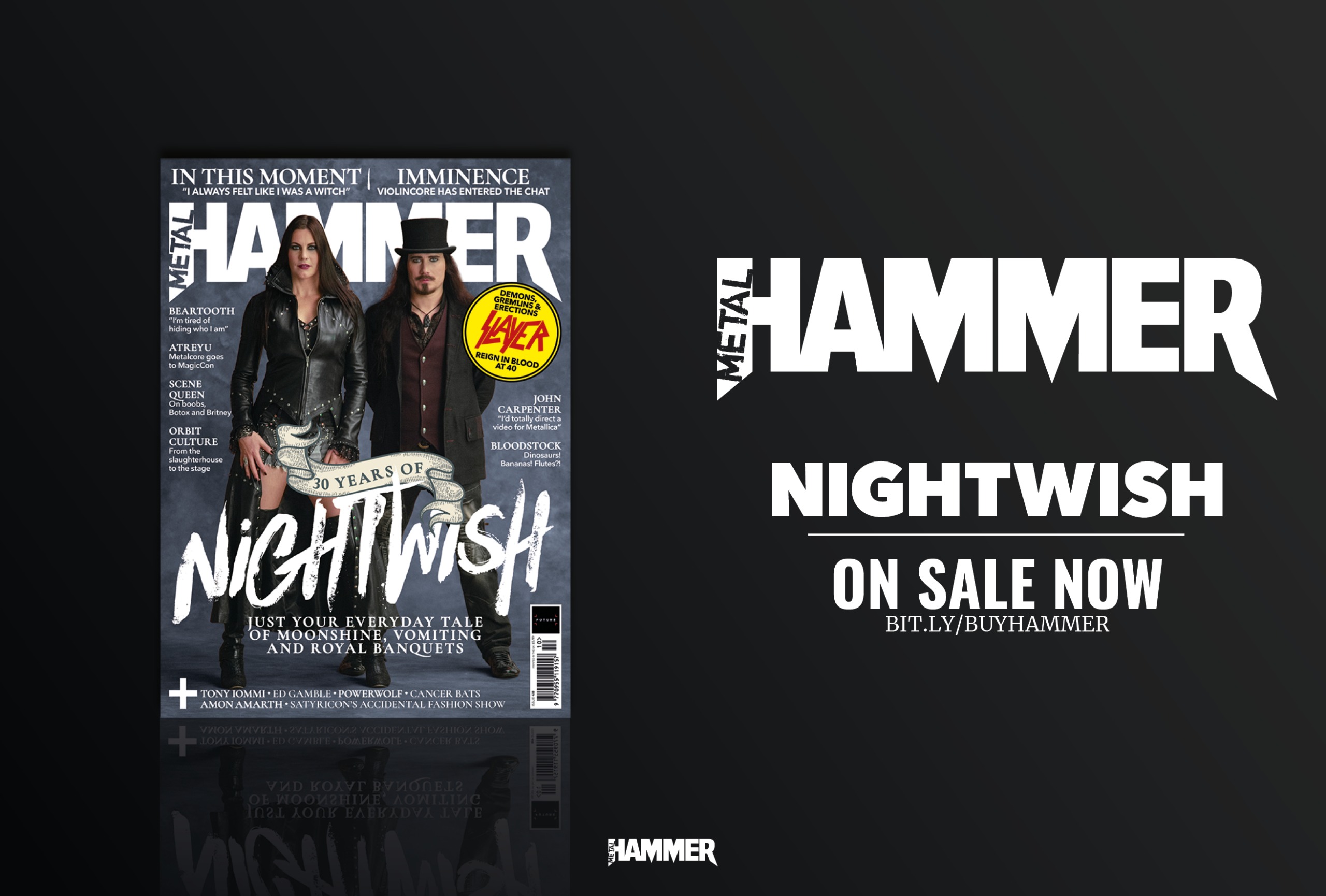 Nightwish on the cover of Metal Hammer issue 418