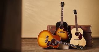 Gibson Original Collection (L-R) featuring the SJ-200 60s, J-160E, and the LG-2 50s.