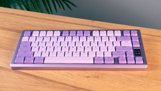 A purple Chilkey ND75 LP mechanical keyboard