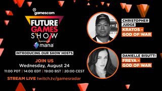 Future Games Show hosts Christopher Judge and Danielle Bisutti 