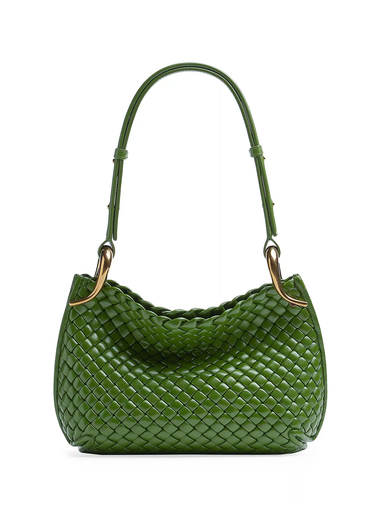 Bottega Veneta, Bolso de hombro acolchado de piel Intreccio