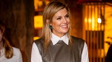 Queen Maxima of The Netherlands visits The Offline Club on November 3, 2025 in Amsterdam
