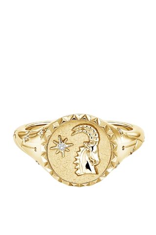 Brilliant Earth Capricorn Zodiac Diamond Signet Ring