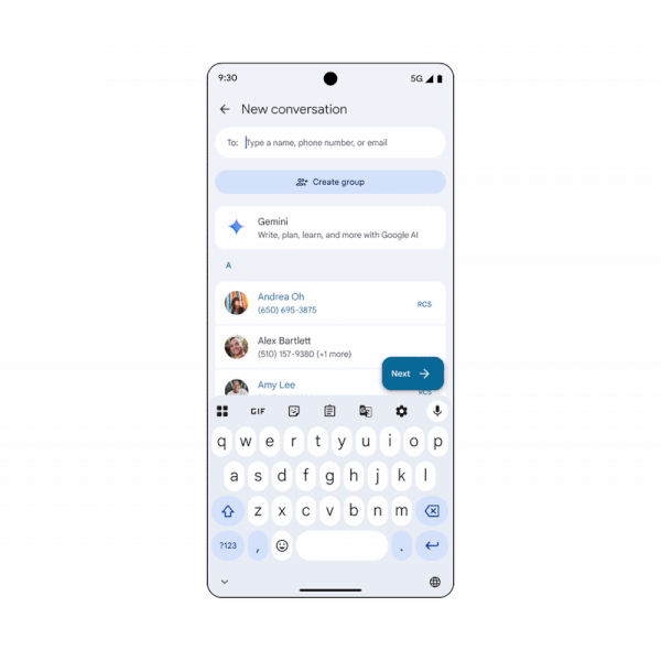 RCS Group chat enhancements