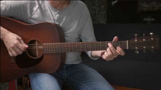 A still from Richard Barrett's video lesson on bluegrass folk blues.