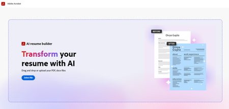 Adobe Acrobat in use to tailor an existing resume document