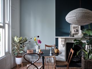 how to paint a radiator with blue room by Farrow & Ball