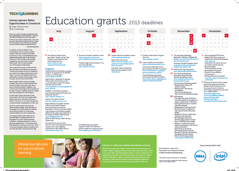 Grants Calendar and Directory, 2013-2014