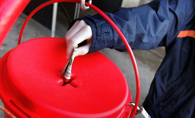 Salvation Army bell ringer