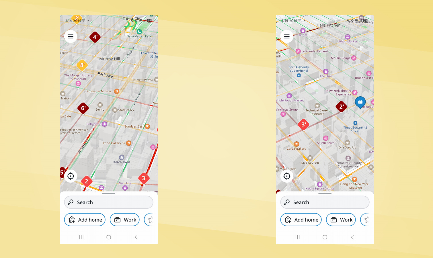TomTom app for Android screen shots.