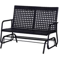 2 Seater Wicker Glider Bench – Black |was £127.99now £65.69 at The Range