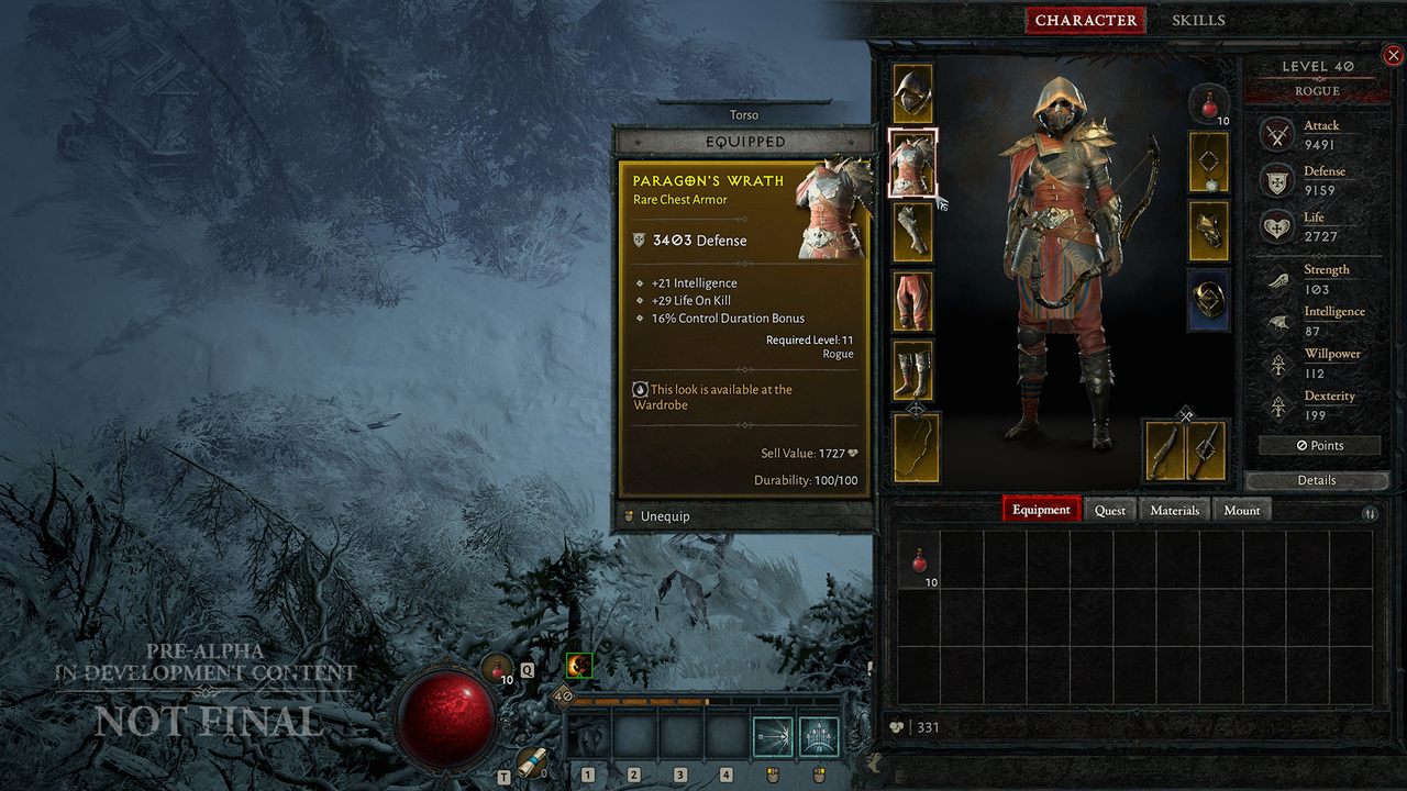 Diablo 4 Rogue screenshot.