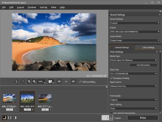 Canon’s Professional Print & Layout software is available as a free download, and works well for soft proofing and hard proofing, as well as for creating multi-image layouts.