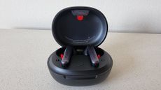 Earfun Air S wireless earbuds being tested by Live Science contributor Anna Gora