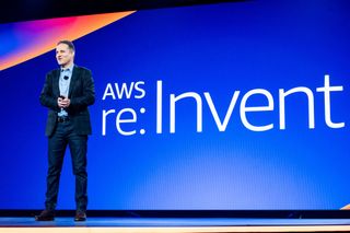 Adam Selipsky on stage at AWS re:Invent 2021