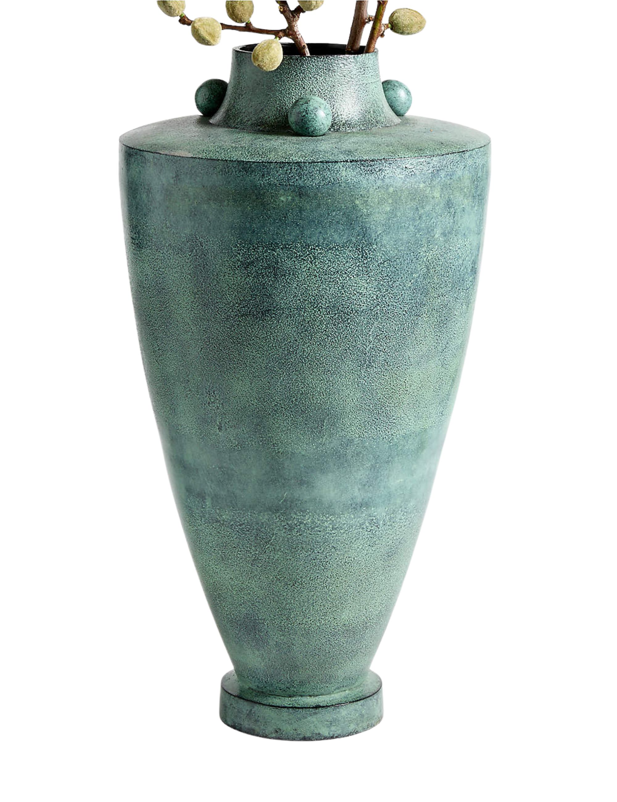 Giaco Large Green Patina Vase 20 by Jeremiah Brent