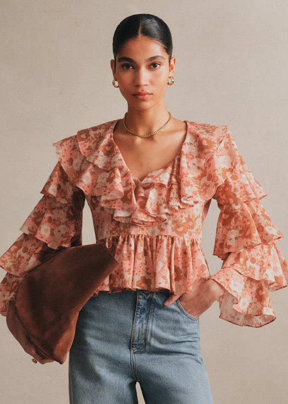 Abely Blouse - Gioia Print - Organic Cotton - Organic Textile - S&amp;eacute;zane