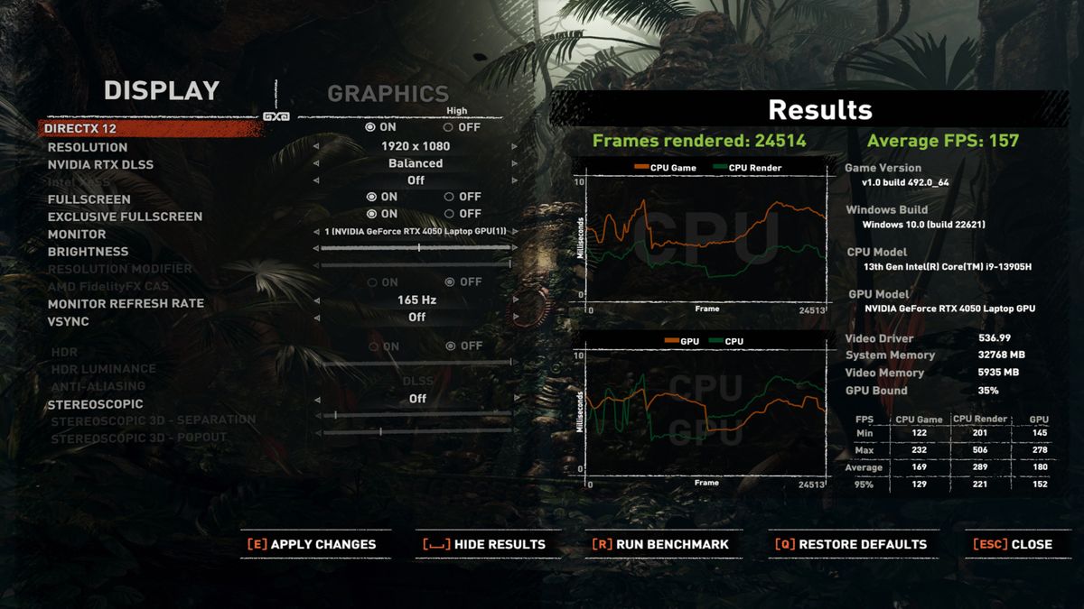 Lenovo Slim Pro 9i gaming benchmark results