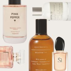 a collage of marks and spencer and designer perfumes