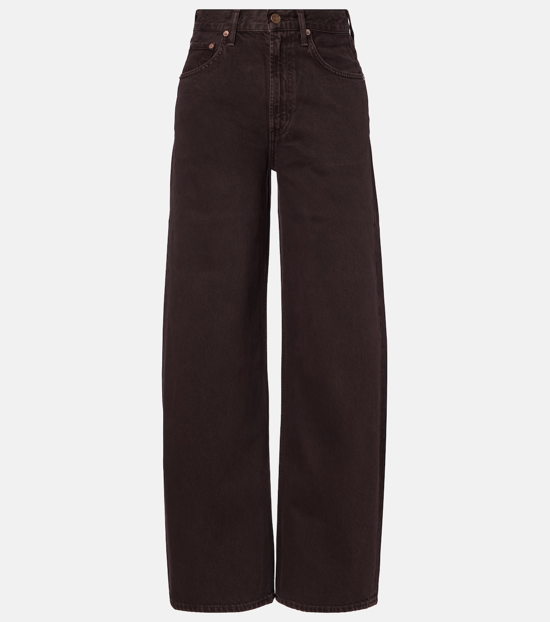 Low Curve Wide-Leg Jeans in Brown - Agolde