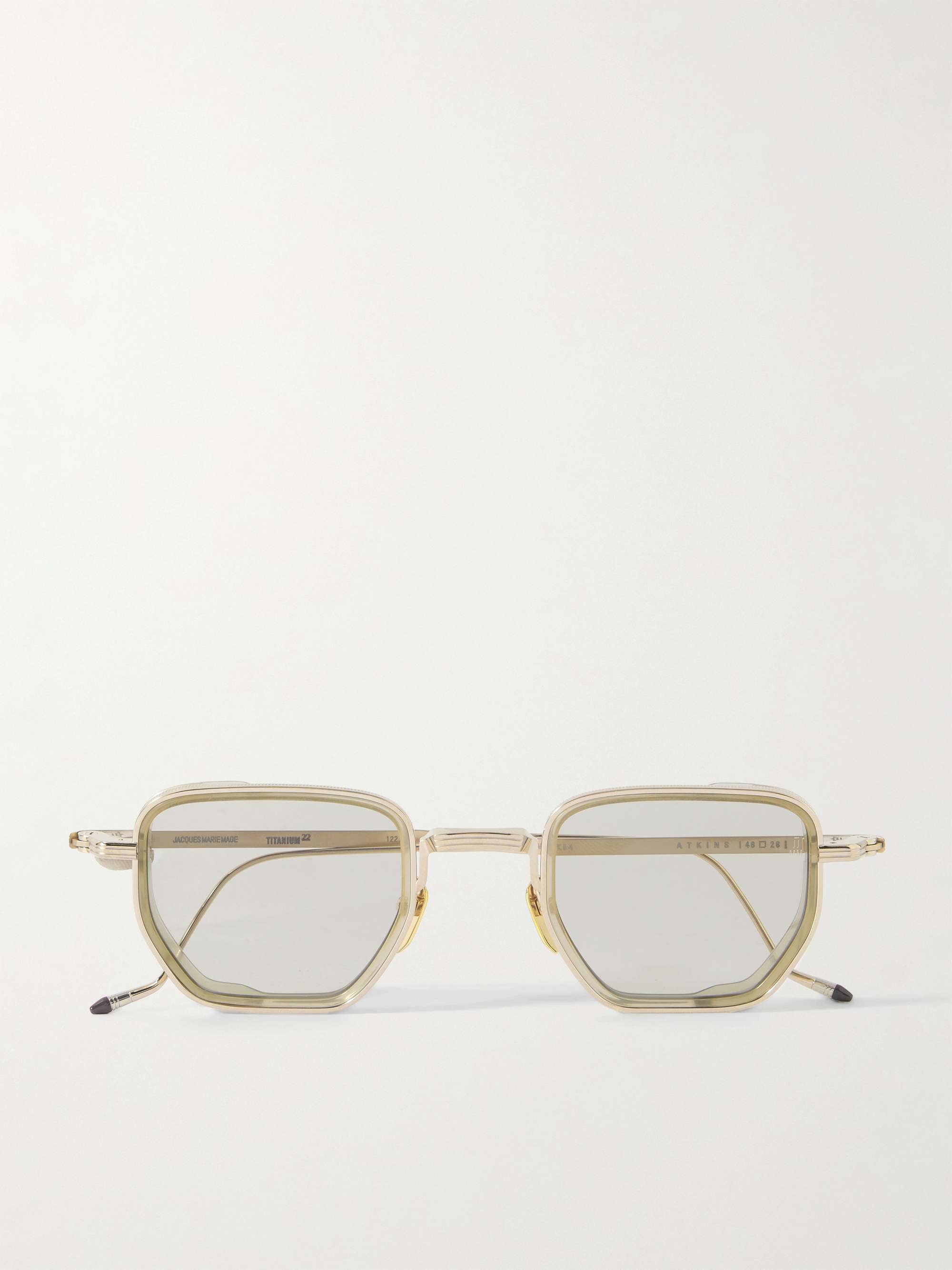 Atkins Square-Frame Titanium Sunglasses