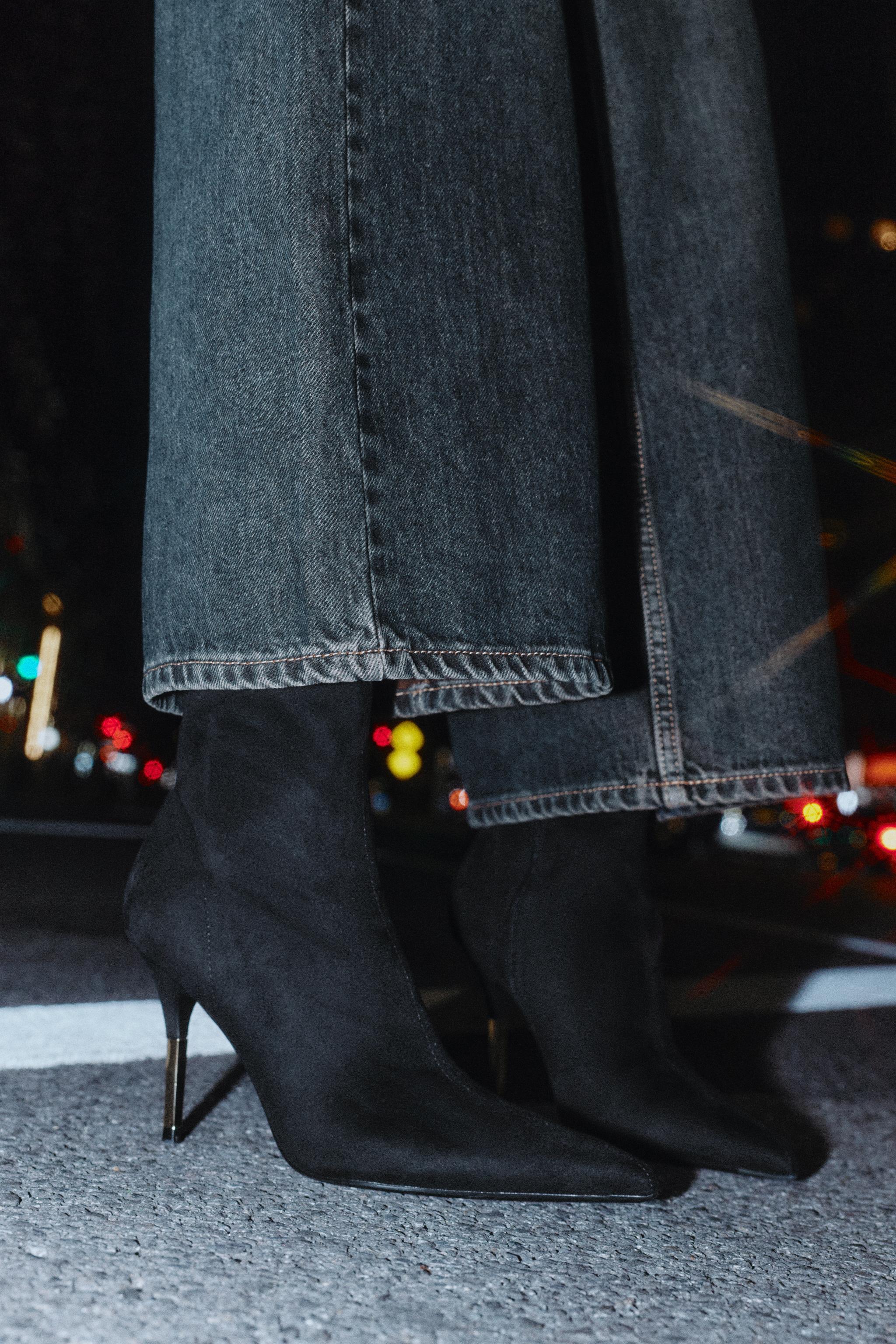 Heeled Ankle Boots With Metal Detail