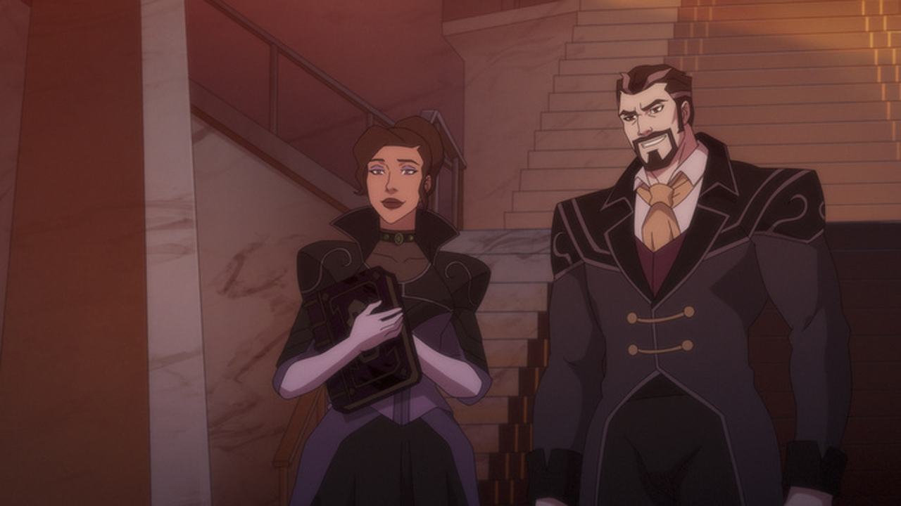 Silas and Lady Briarwood welcome some unsuspecting guests in The Legend of Vox Machina