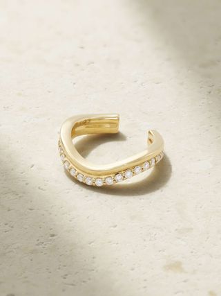 18-Karat Recycled Gold Laboratory-Grown Diamond Ear Cuff