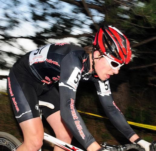 James LeLonde (Planet Bike) on a steep descent.