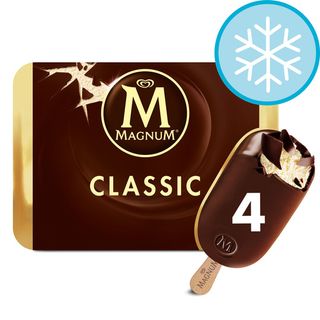 Four classic Magnum ice creams in a box from Tesco