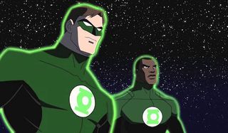 Hal Jordan and John Stewart as Green Lanterns