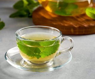 Herbal tea made with lemon balm