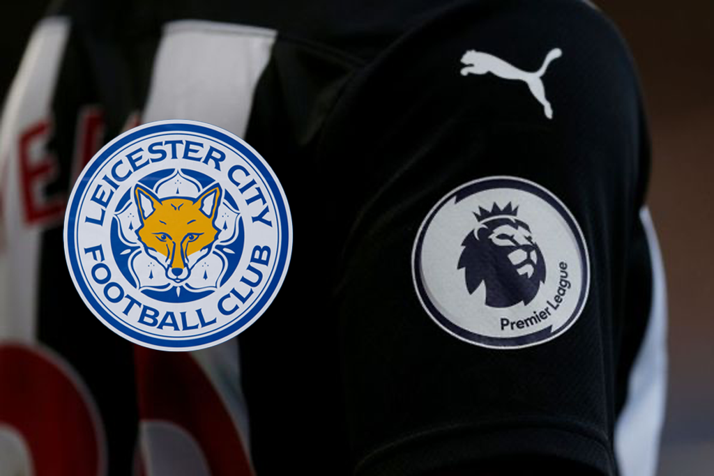 Premier League logo alongside the Leicester City crest