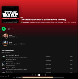 Spotify lightsaber star wars