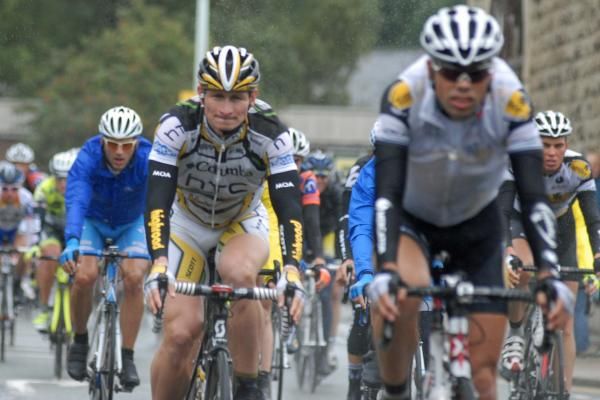 Andrei Greipel (HTC Columbia) enjoys the British weather.