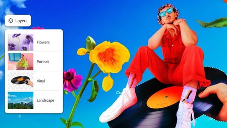 A graphic depicting some of the tools on Aodbe Photoshop for Android