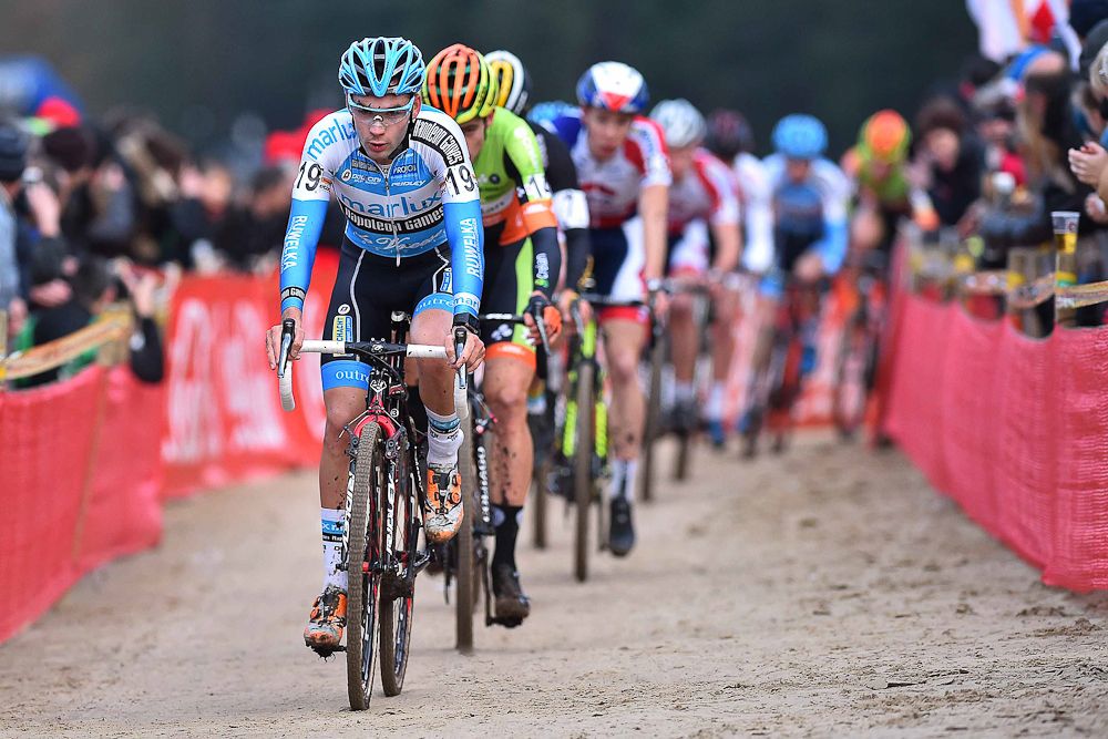 Gianni Vermeersch leads the bunch