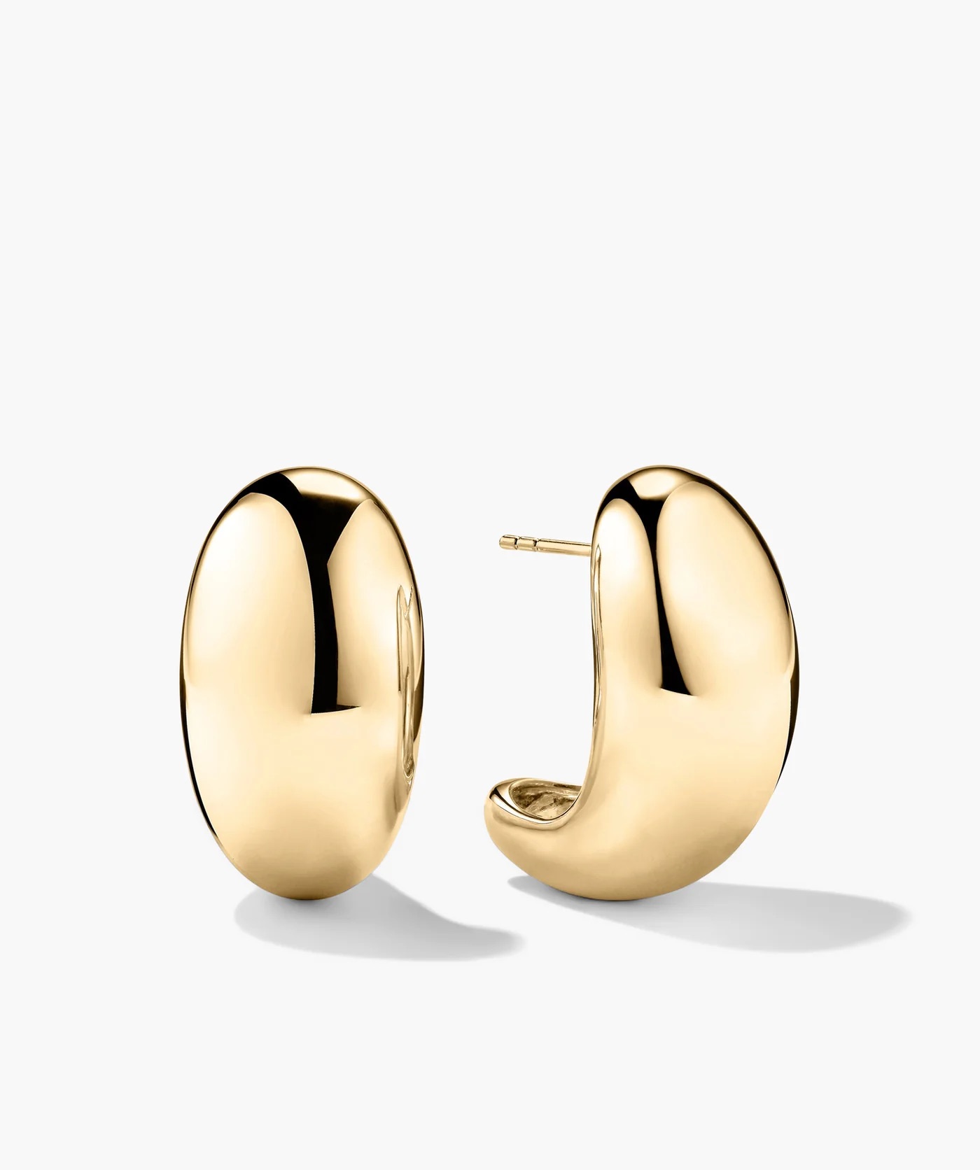 Gold dome earrings