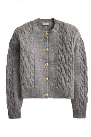 Cable-Knit Cardigan Sweater