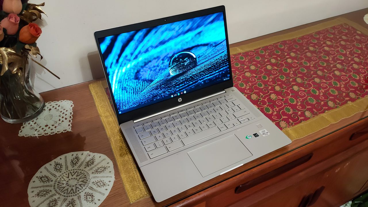 Front-facing view of the HP Pro c640 Chromebook