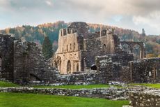 Tintern Abbey, originally founded by Cistercian monks in 1131 AD.