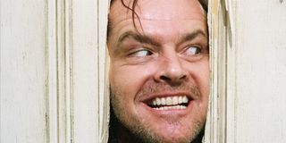 Here's Johnny! Jack Nicholson with his face in the door in The Shining