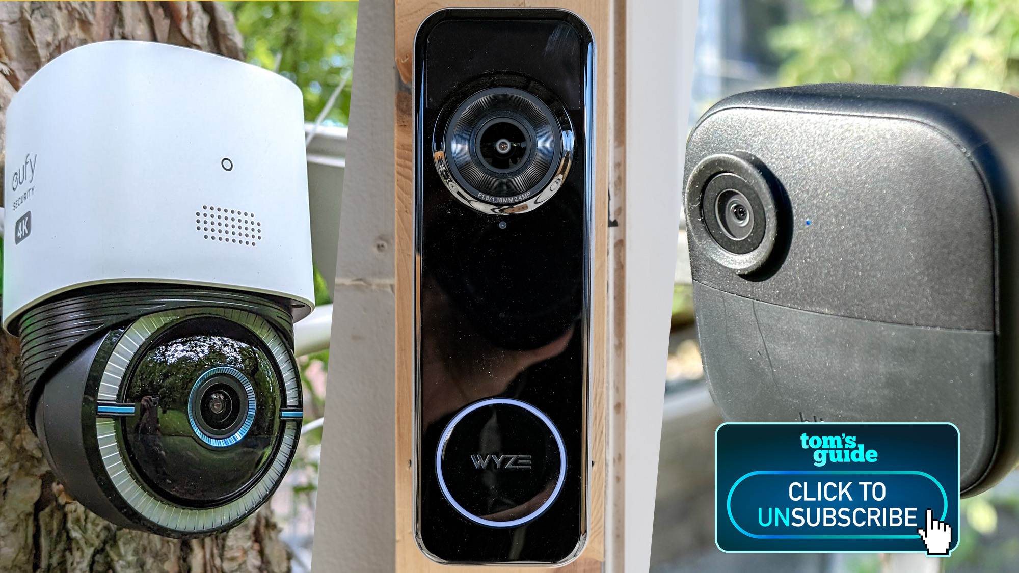 Eufy, Wyze, and Blink security cameras