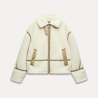 Zara Double-faced Faux Shearling Jacket