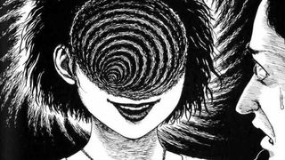 Best Junji Ito manga: A woman's face with a sinister swirl in Uzumaki.