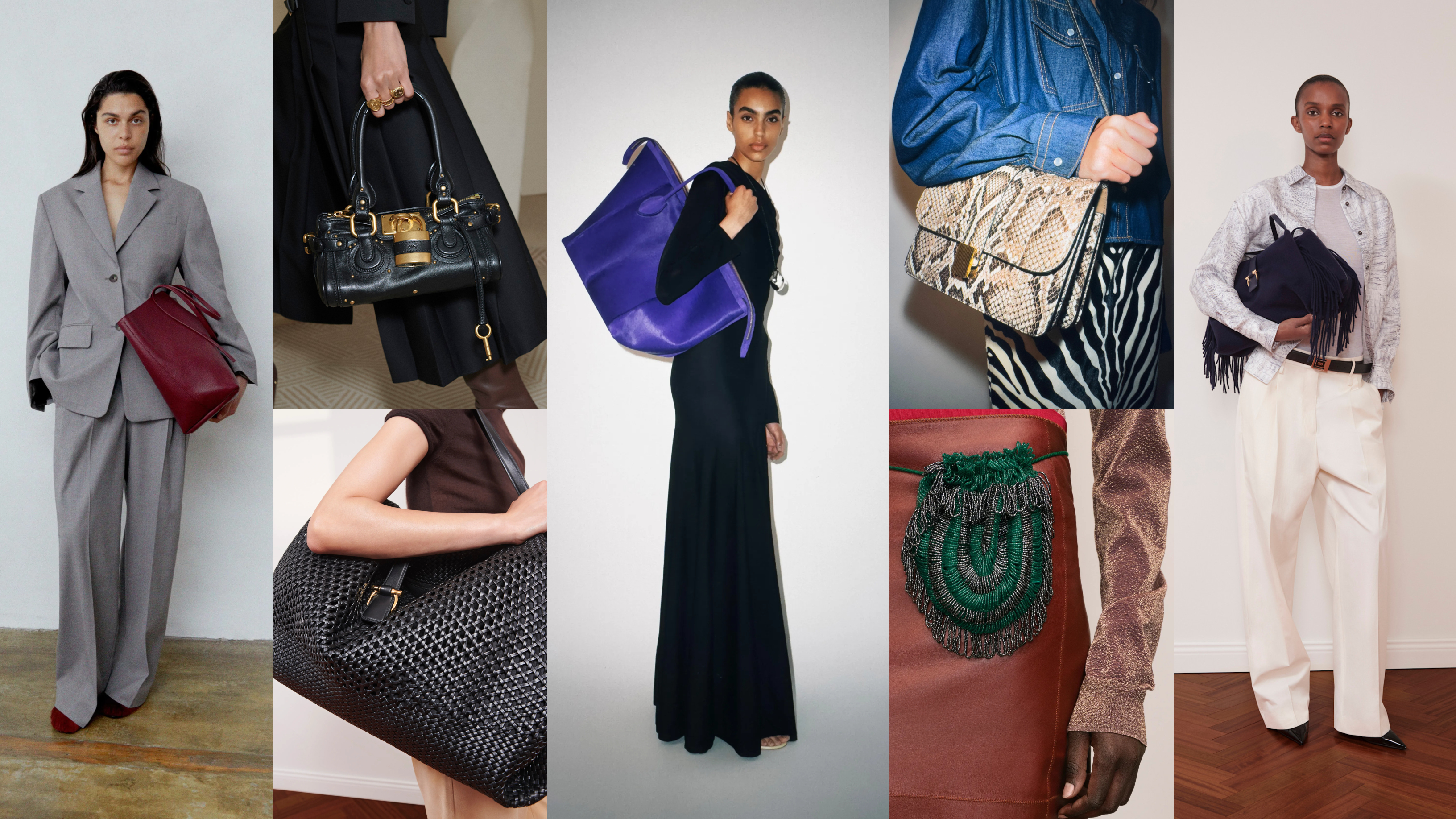 winter 2026 bag trend at By Malene Birger, Chloé, Ferragamo, Khaite, Tory Burch Resort 2026