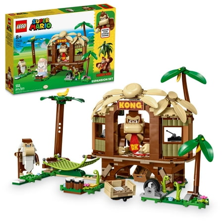 Lego Super Mario Donkey Kong's Tree House Expansion Set - Building Toys for Boys & Girls, Ages 8+ Years - Pretend Play Toy Figures & Playsets - Gifts for Kids - 71424