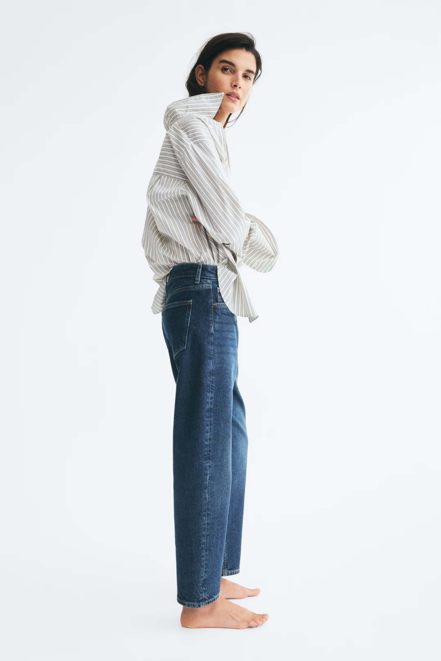 h&amp;amp;m, Mom Slim Fit High Waist Ankle Jeans