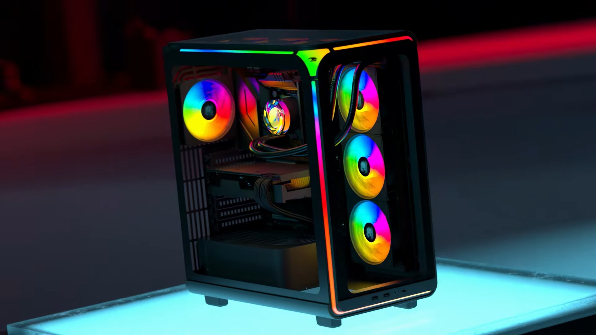 PC Gaming case with RGB lighting